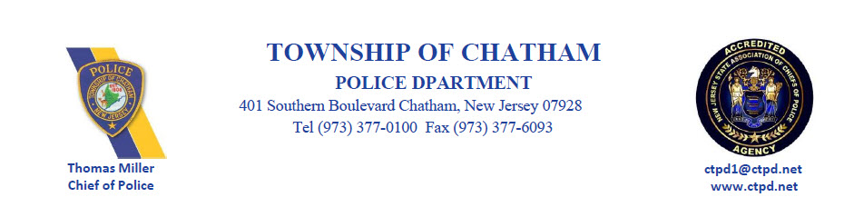 Chatham Township Police Department, NJ Public Safety Jobs