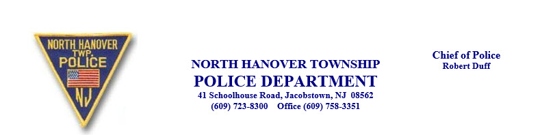 North Hanover Police Department, NJ Public Safety Jobs
