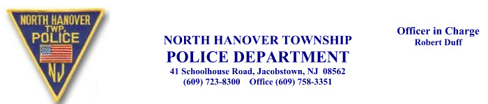 North Hanover Police Department, NJ Public Safety Jobs