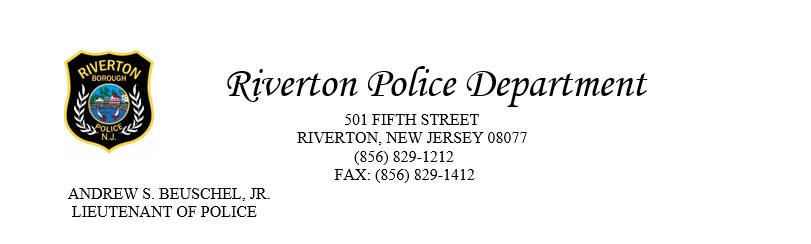 Riverton Borough Police Department, NJ Public Safety Jobs